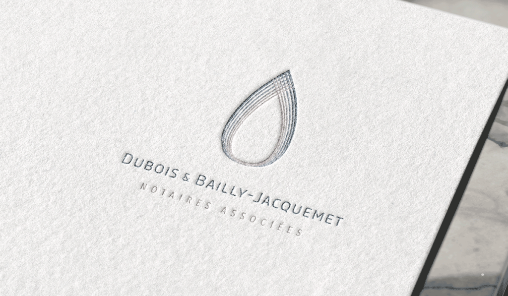visuel d'entête pour création du logo Dubois et Bailly-Jacquemet, réalisée par Laurent Agier, en agence de communication