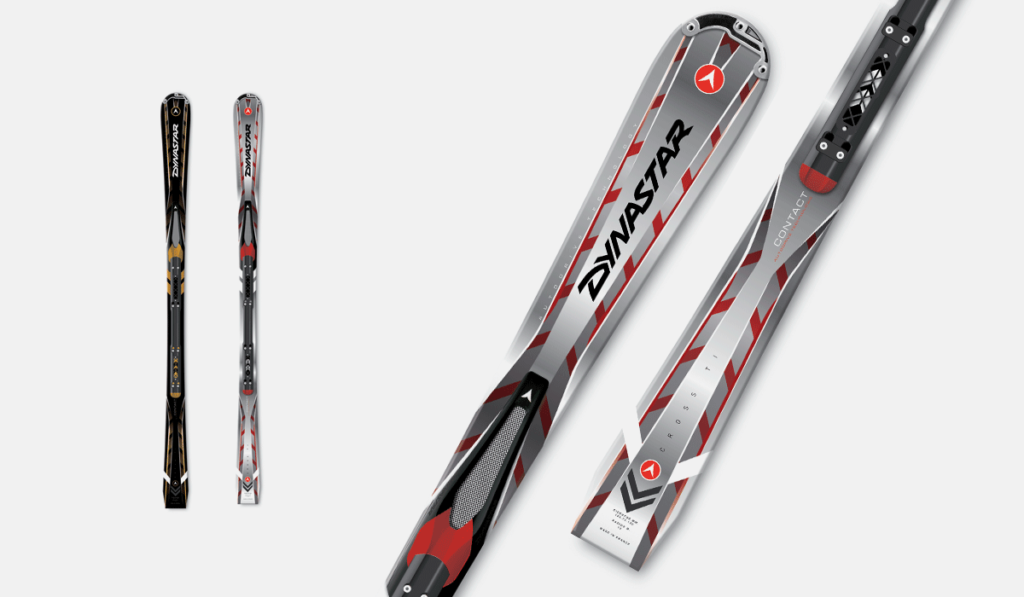 visuel pour l’habillage graphique des skis Cross TI de Dynastar, réalisé par Laurent Agier, en agence de communication