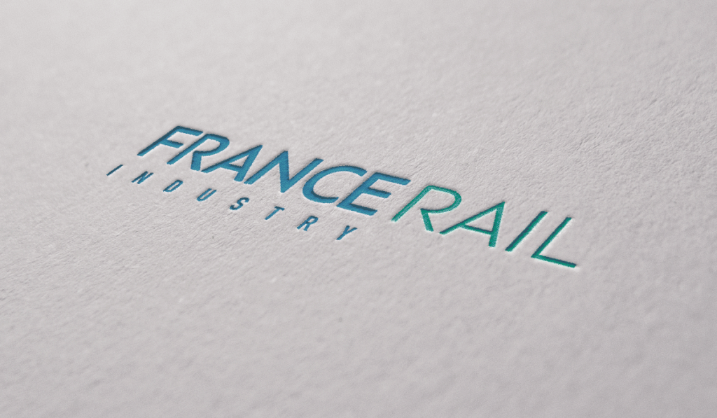 visuel d'entête pour création du logo de France Rail Industry, réalisée par Laurent Agier, agence de communication à Toulon