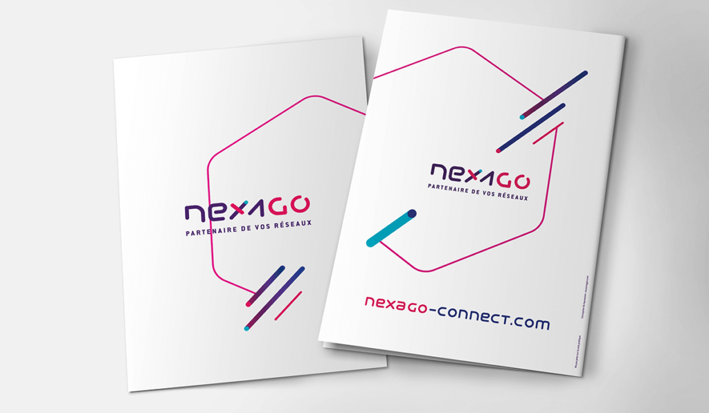 visuel d'entête pour la création graphique de la plaquette de Nexago, réalisée par Laurent Agier, agence de communication à Toulon